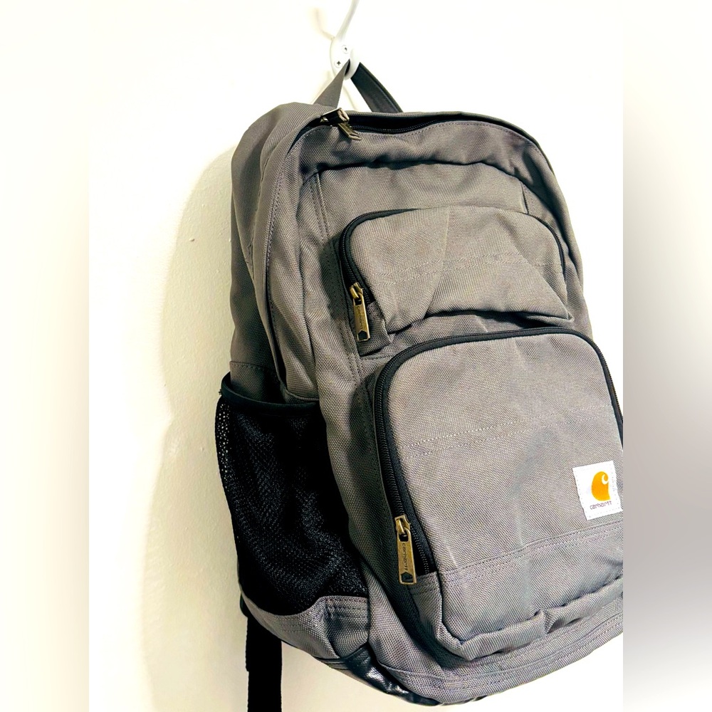 Carhartt 27L Single-Compartment Backpack, Durable Pack with Laptop Sleeve Gray - Picture 10 of 15